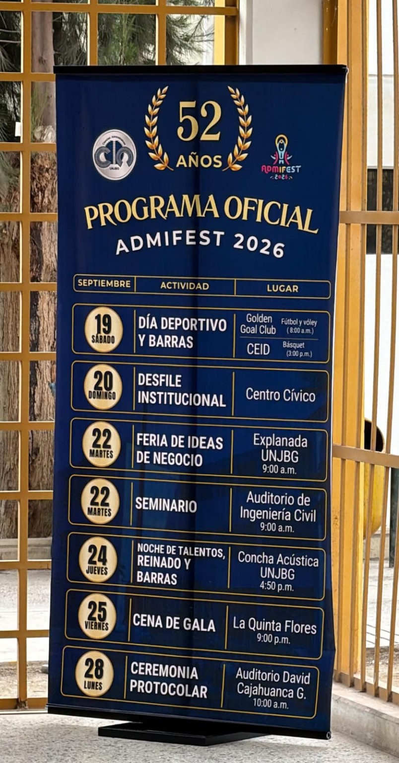 Programa oficial actualizado de ADMIFEST 2026